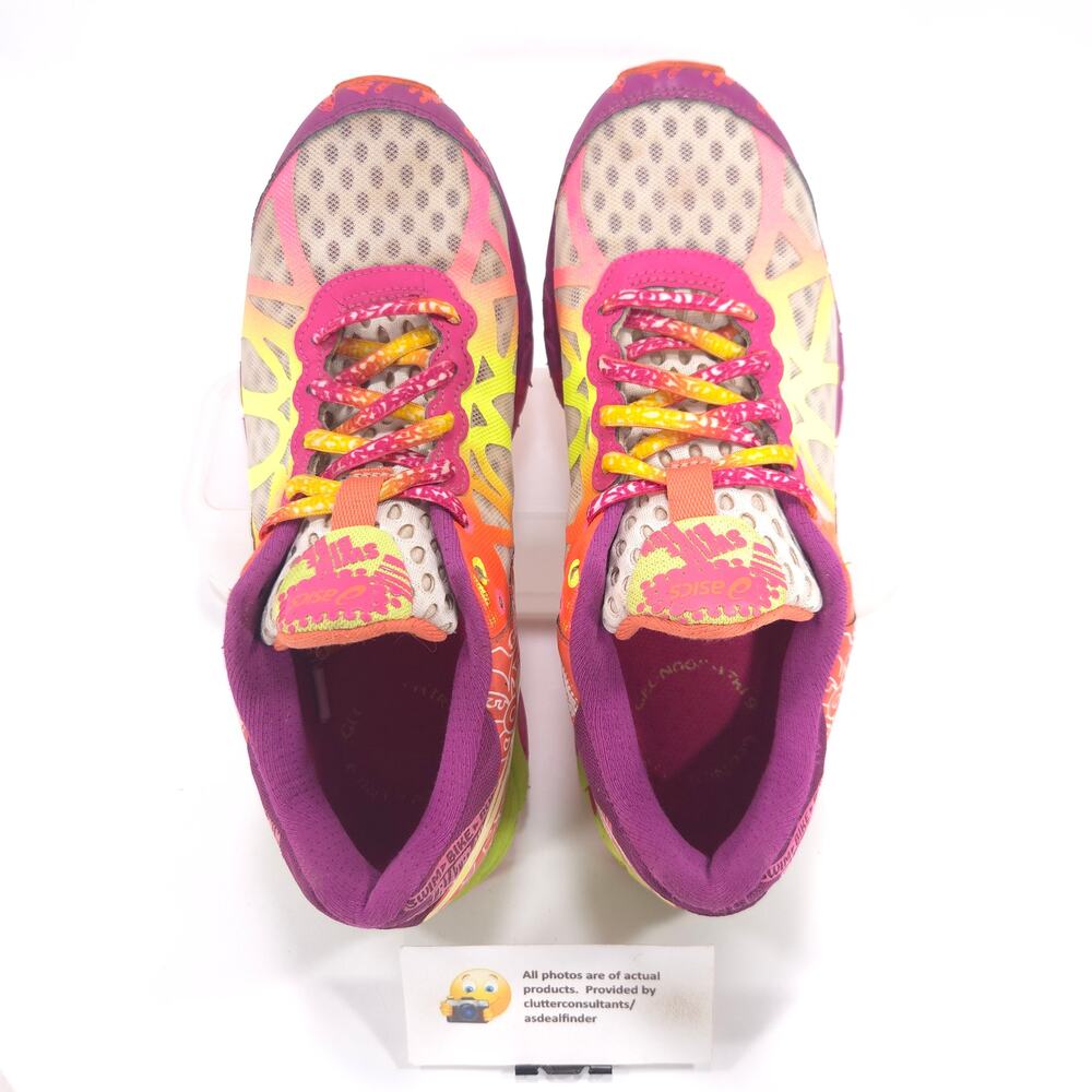 Asics Gel-Noosa Tri 9 Athletic Running Shoe Womens Size 8 T458N Pink Yellow - Picture 6 of 9